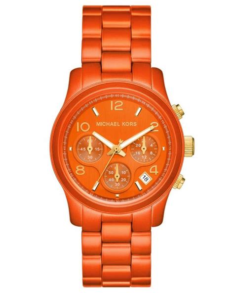 michael kors horloge mk|Michael Kors orange watch.